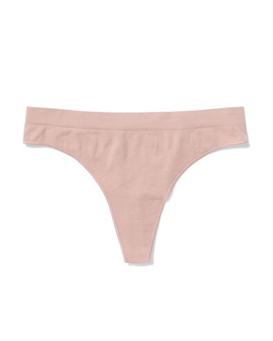 damesstring naadloos micro beige beige - 19607620BEIGE - HEMA