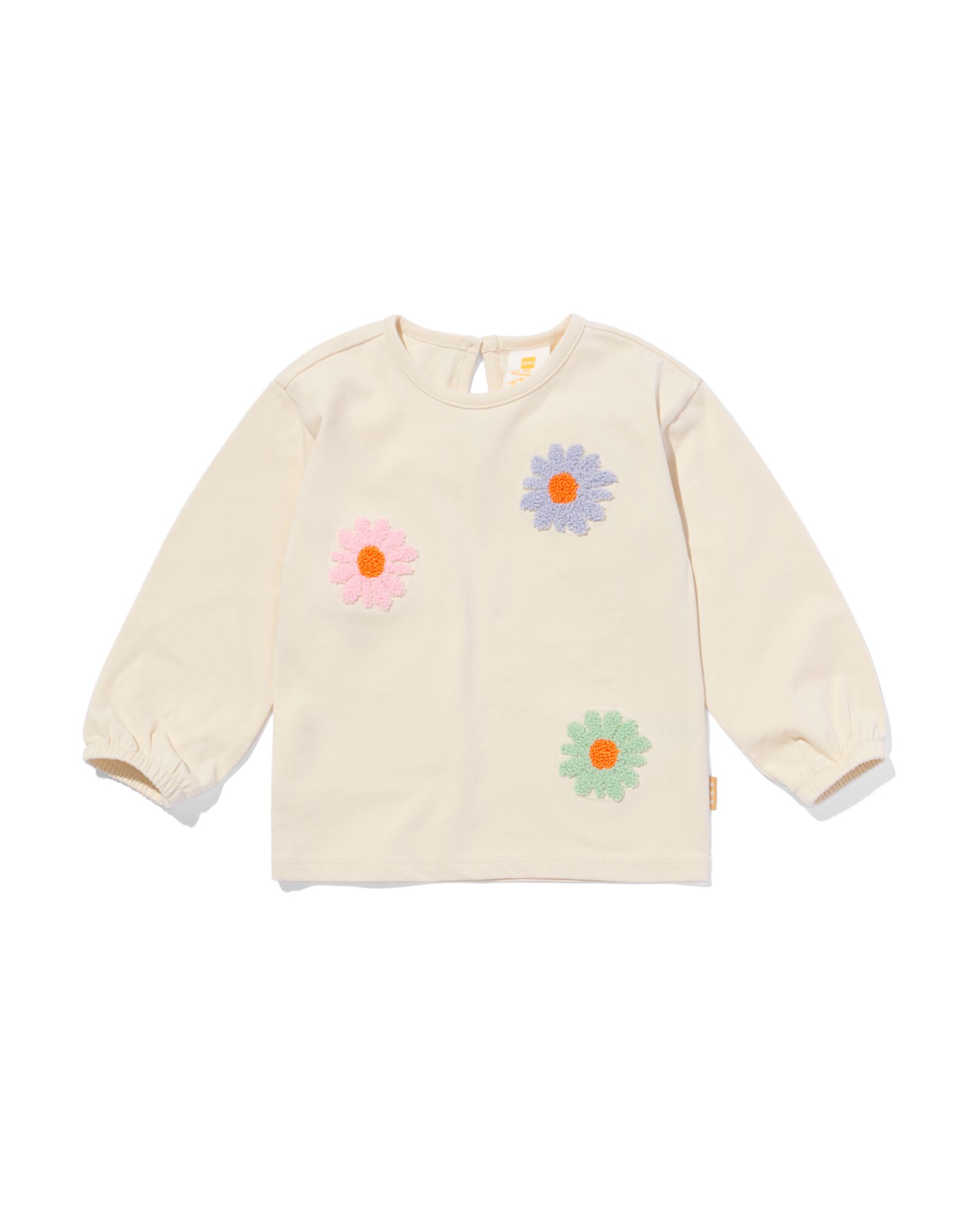Newborn-T-Shirt, Blumen ecru - 33415120ECRU - HEMA
