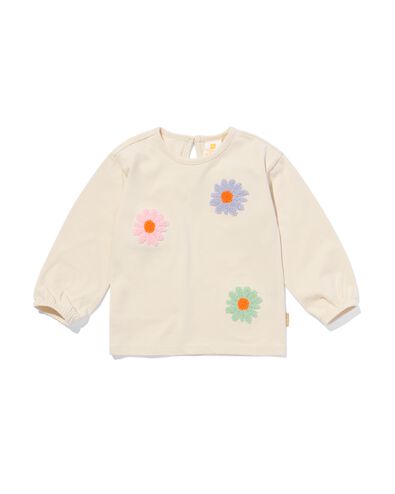 Newborn-T-Shirt, Blumen ecru - 33415120ECRU - HEMA