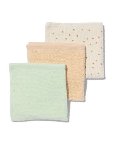 3 bavoirs en tissu &eacute;ponge 30x30 - 33302930 - HEMA