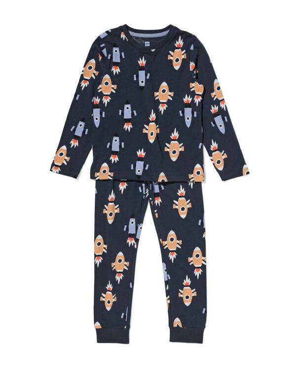 pyjama enfant fus&eacute;e  bleu fonc&eacute; bleu fonc&eacute; - 23000850DARKBLUE - HEMA