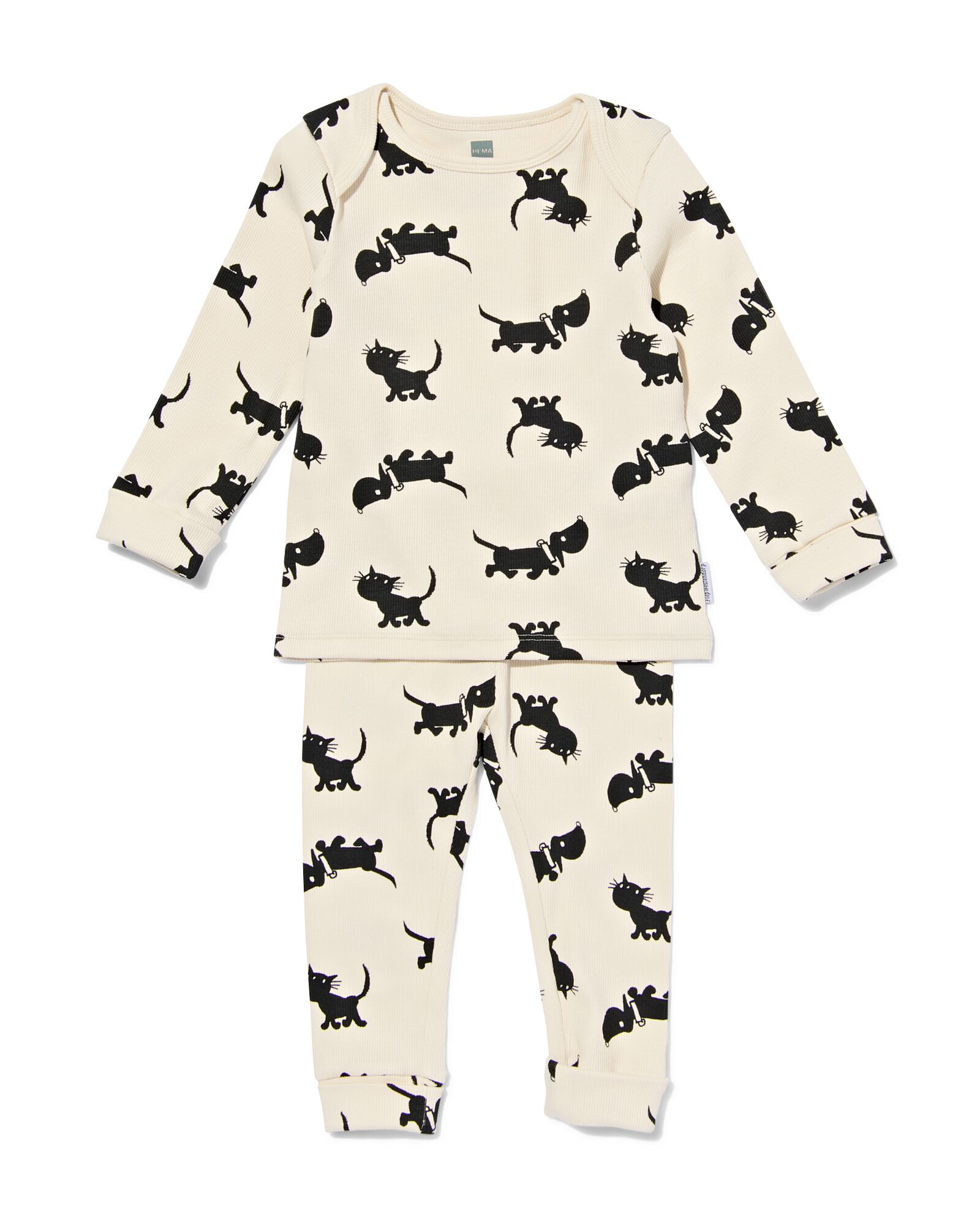 Takkie und Siepie Baby-Pyjama zum Mitwachsen eierschalenfarben eierschalenfarben - 33387740OFFWHITE - HEMA