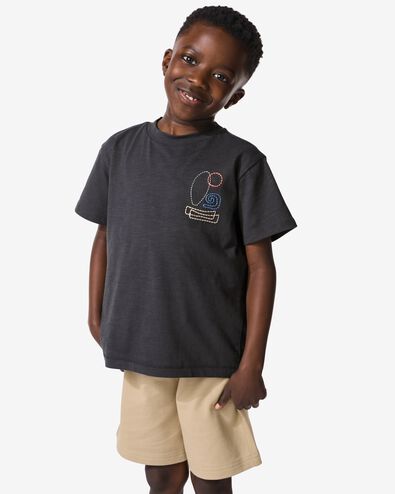 kinder T-shirt  donkergrijs donkergrijs - 30720004DARKGREY - HEMA