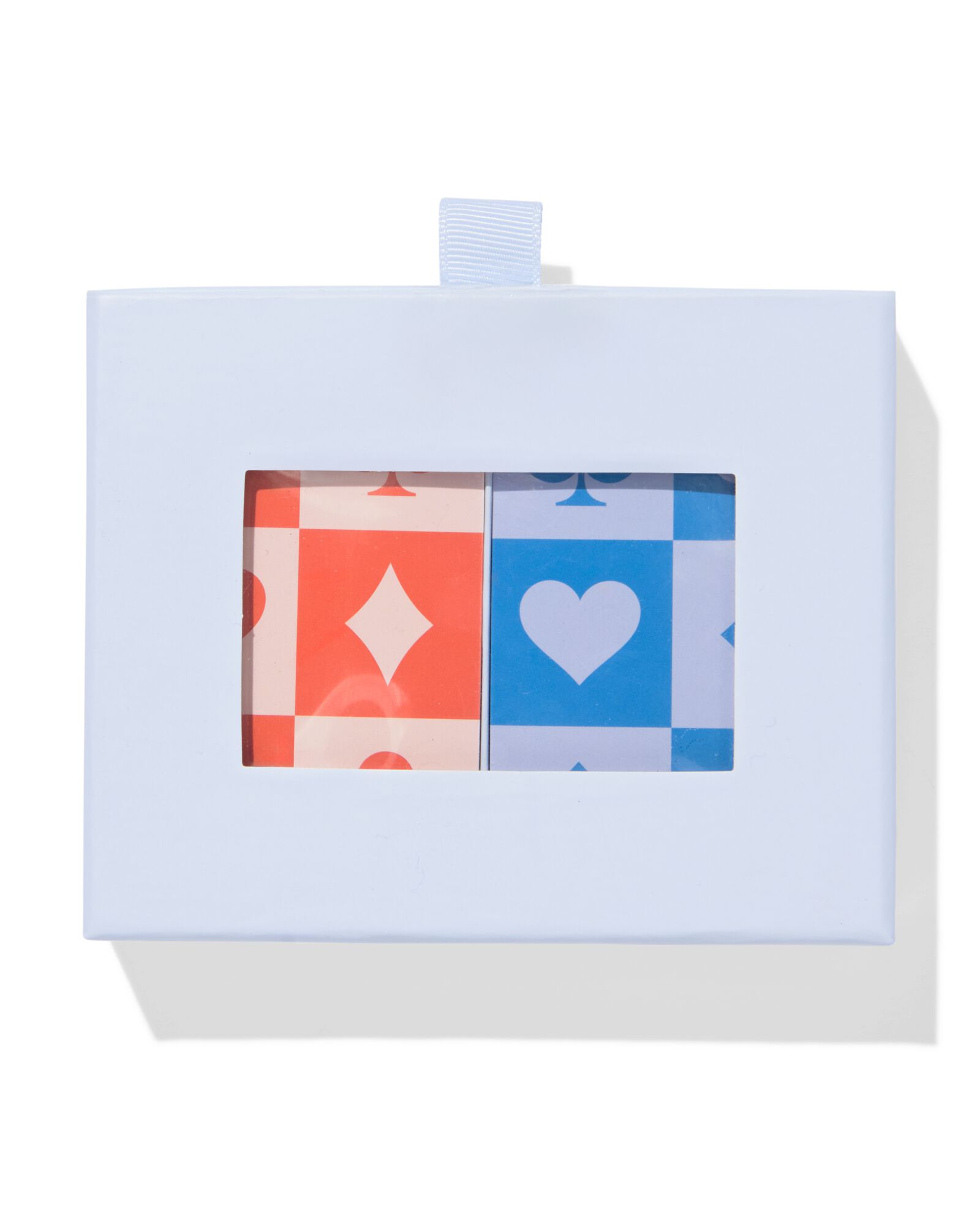 cartes &agrave; jouer 13x10 cm bleu/orange - 2 pi&egrave;ces - 61160250 - HEMA