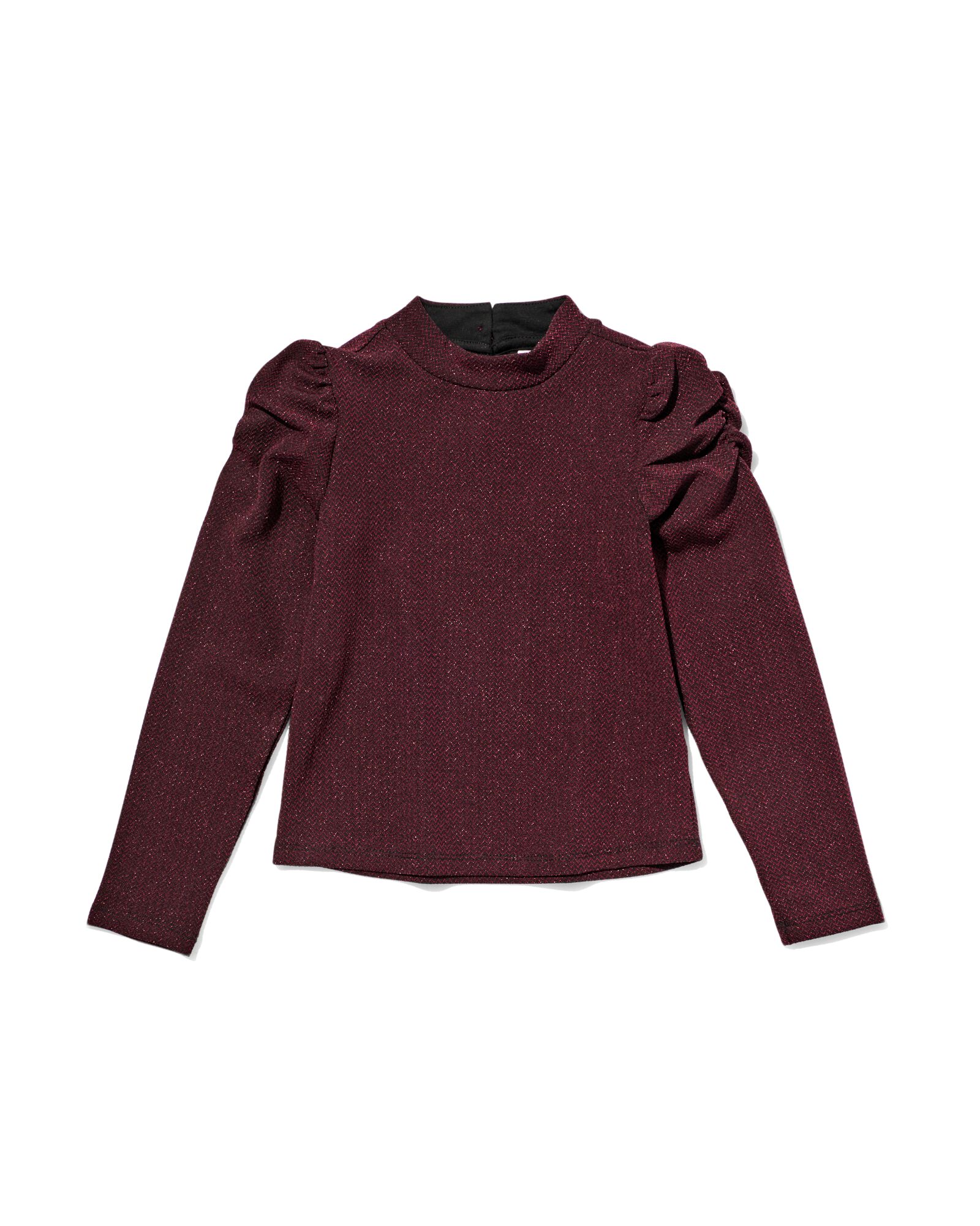 kindertop glitter bordeauxrood - 30836806BURGUNDYRED - HEMA