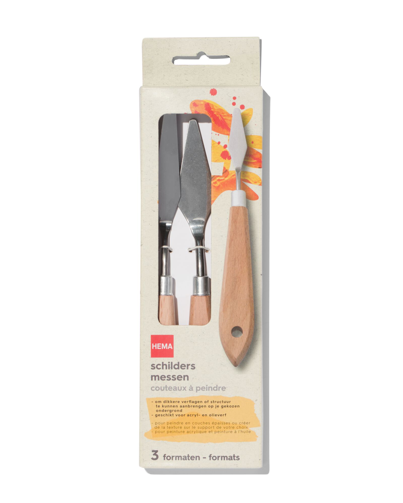 schildersmessen - 3 stuks - 60720187 - HEMA