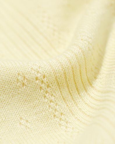 Damen-T-Shirt Colette, Ajourmuster gelb gelb - 36207520YELLOW - HEMA