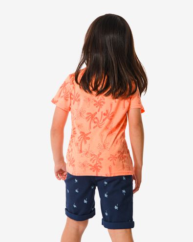 t-shirt enfant palmier fluo orange vif 98/104 - 30767860 - HEMA