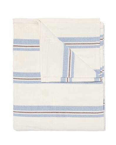 tafelkleed XL 320x145cm katoen strepen blauw - 5300096 - HEMA