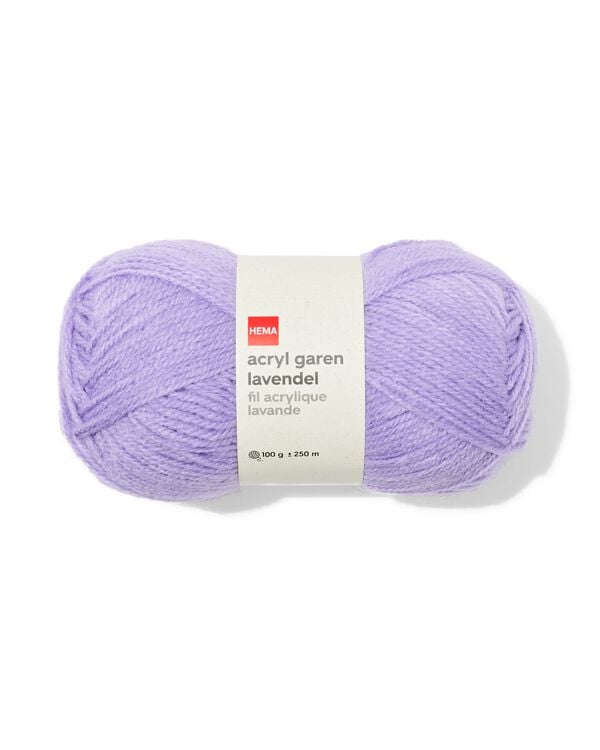 acryl garen 100g 250m lavendel - 60702851 - HEMA