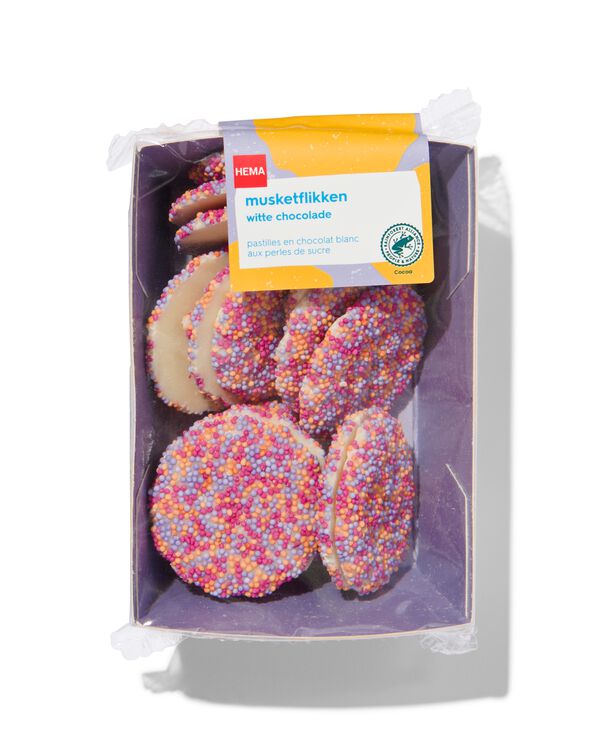 pastilles en chocolat blanc aux perles de sucre 150g - 10350061 - HEMA