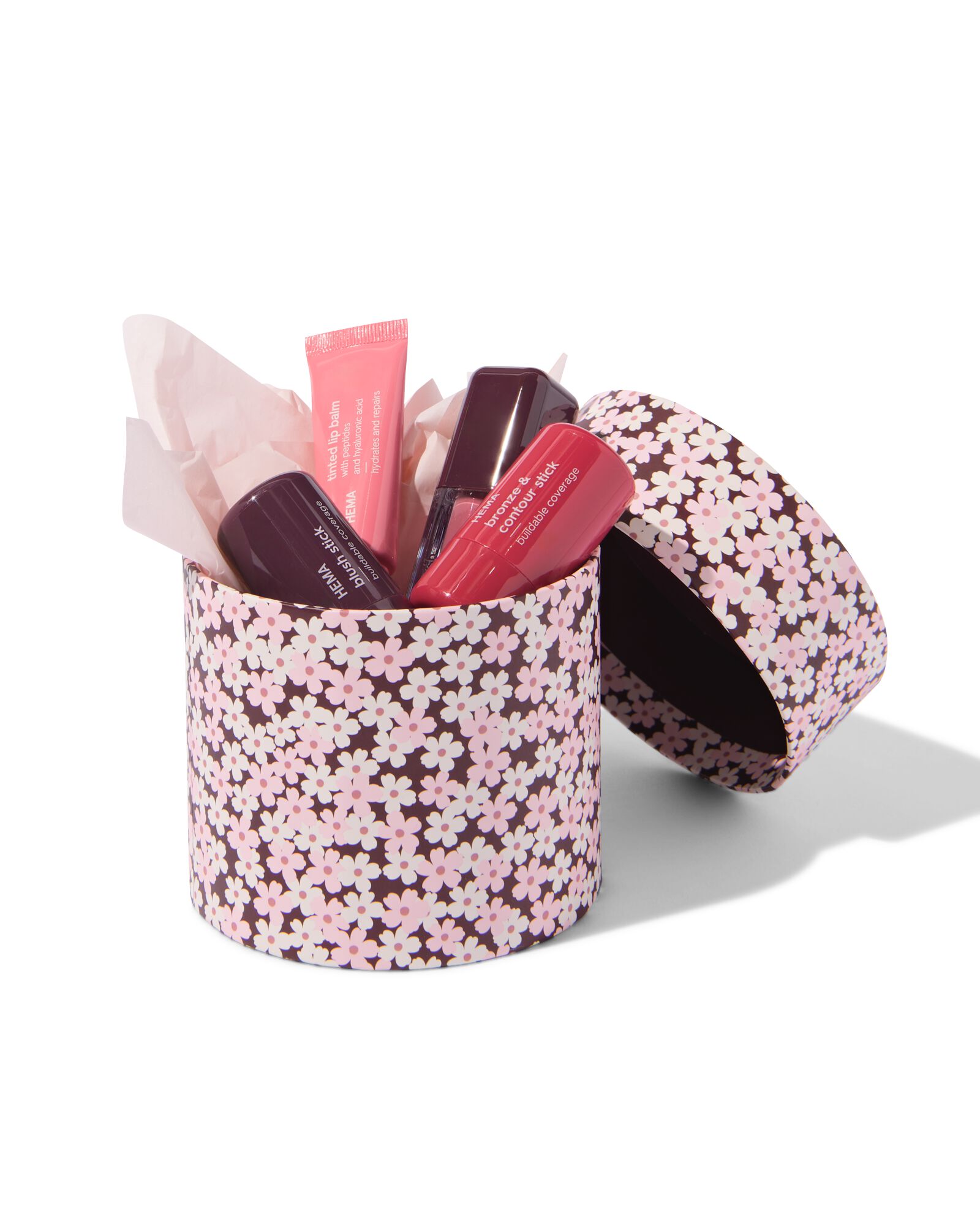 Runde Schachtel S, ⌀ 11 &times; 9 cm, Pappe, Blumen - 14700581 - HEMA