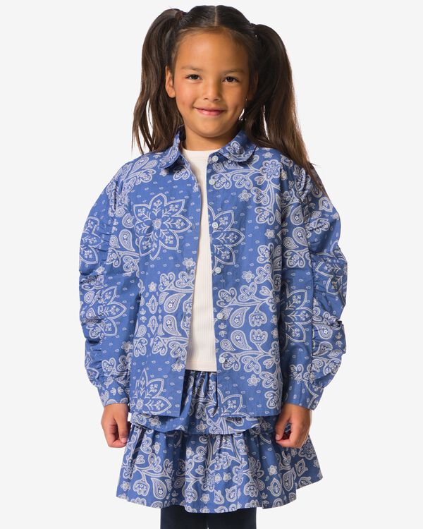 Kinderbluse mittelblau mittelblau - 30837006MIDBLUE - HEMA