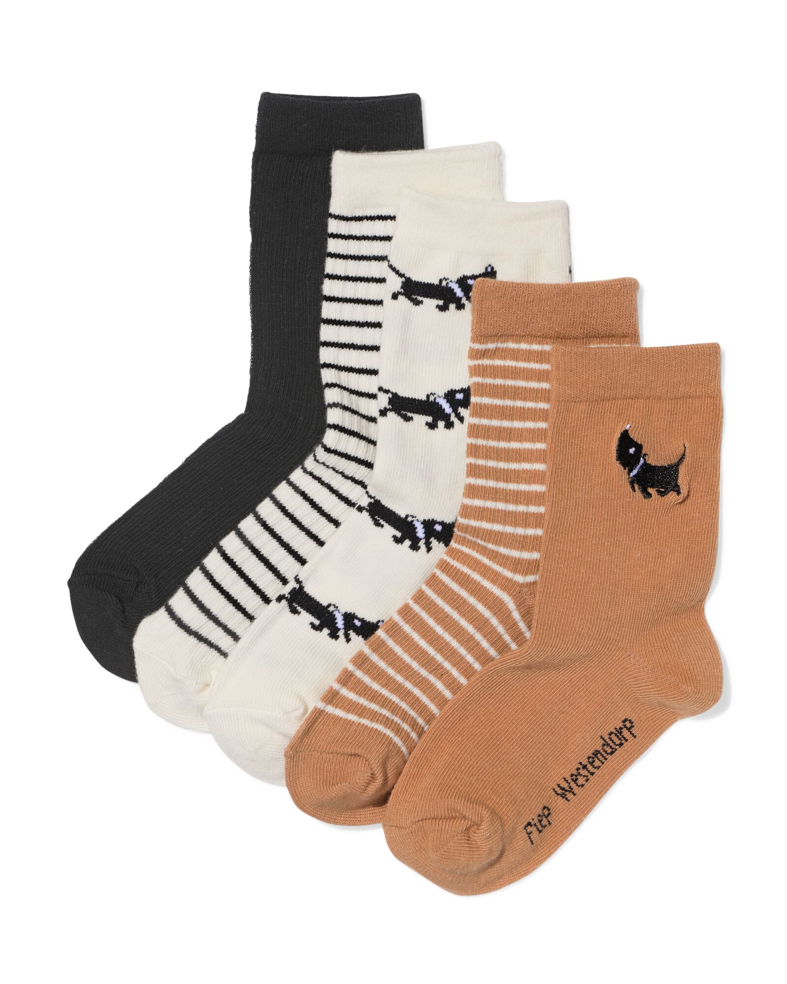 chaussettes enfant Takkie et Siepie - 5 paires marron clair marron clair - 4320630LIGHTBROWN - HEMA