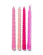 4er-Pack gedrehte Kerzen, Ø 2 x 25 cm, rosa - 13506030 - HEMA