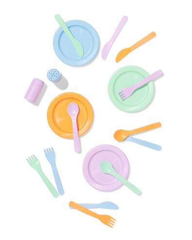 assiettes et fourchettes plastique bio - 15100481 - HEMA