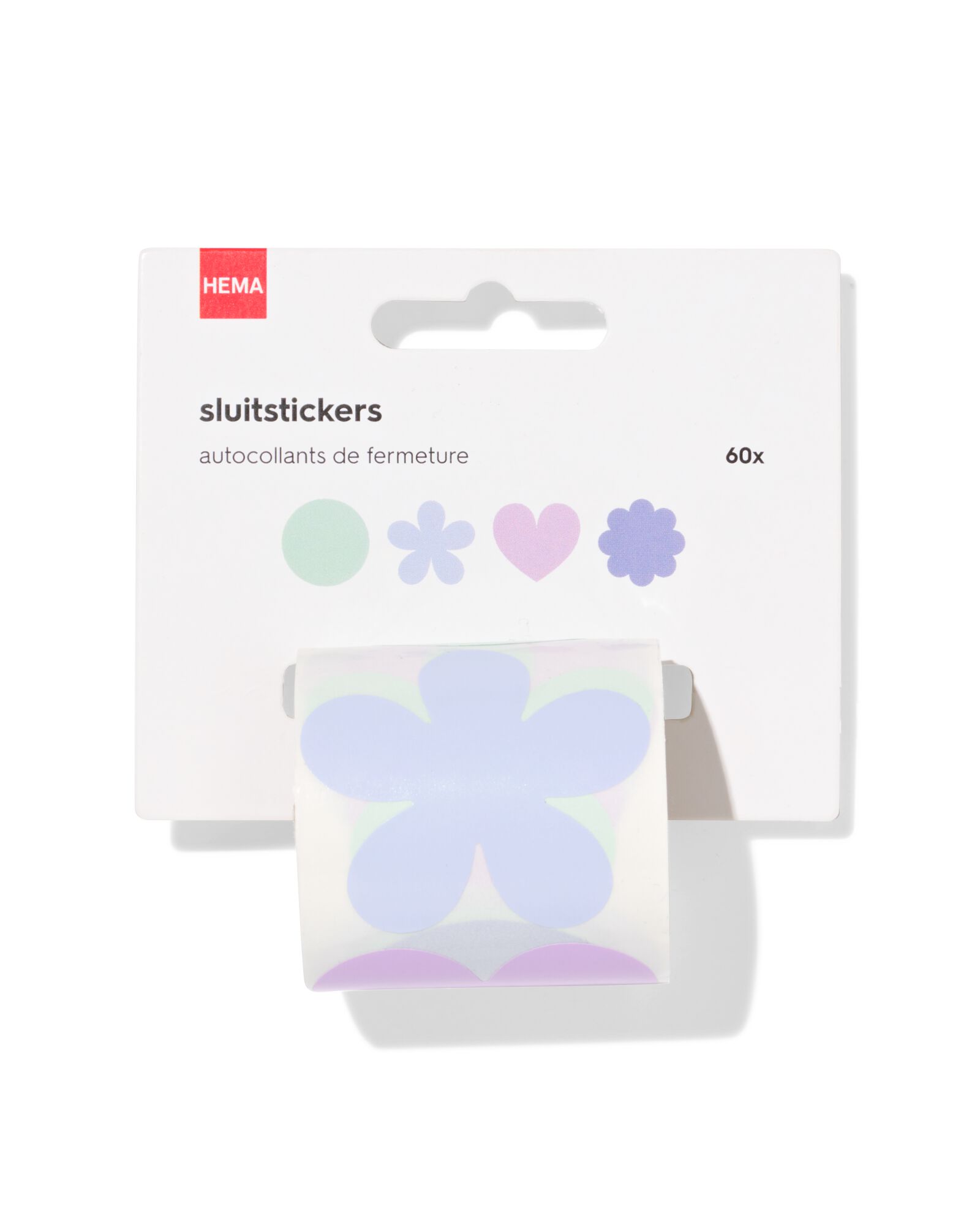 sluitstickers op rol vormen - 60 stuks - 14100150 - HEMA