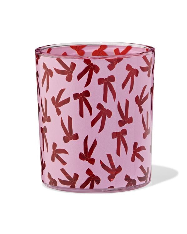 Teelichthalter, 7 &times; 8 cm, Glas, Schleifen - 25100321 - HEMA