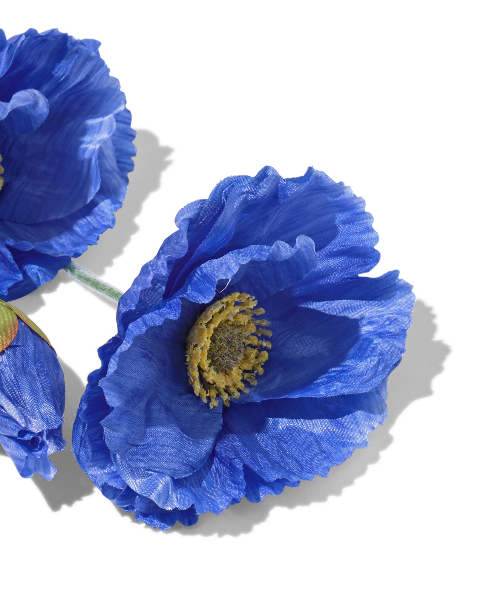 fleur artificielle 55 cm coquelicot plastique bleu vif - 41300111 - HEMA