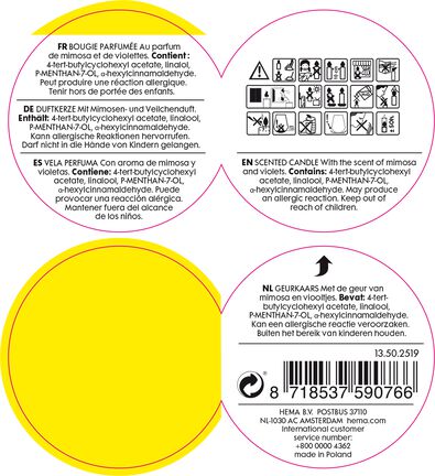 Duftkerze im Glas, &Oslash; 10 x 11 cm, Linen - 13502519 - HEMA