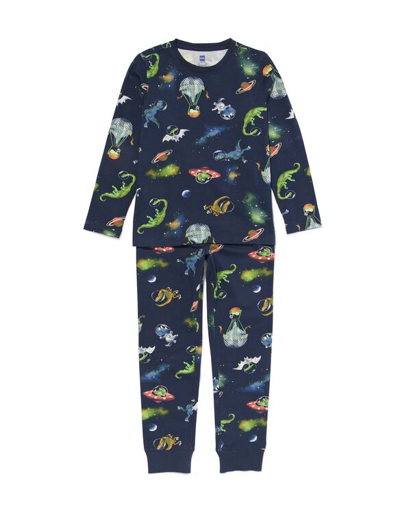 pyjama enfant espace dinosaure bleu foncé bleu foncé - 23080580DARKBLUE - HEMA
