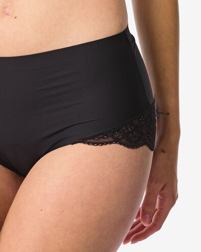 medium corrigerende slip met kant second skin zwart zwart - 21540020BLACK - HEMA