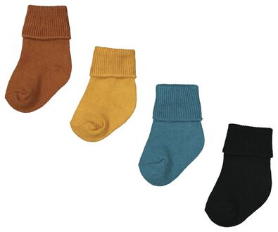 4 paires de chaussettes bébé marron - 1000015102 - HEMA