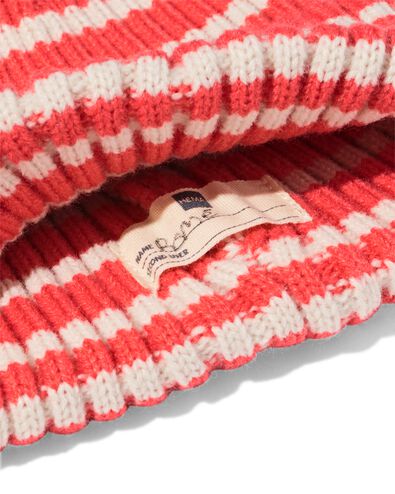 bonnet nervur&eacute; &agrave; rayures rose vif rose vif - 33200365BRIGHTPINK - HEMA