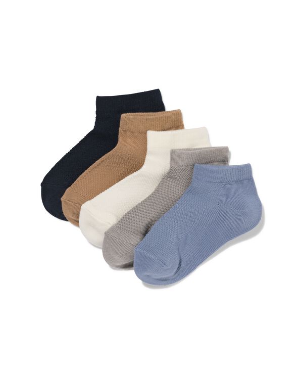 socquettes enfant mesh - 5 paires bleu moyen bleu moyen - 4320880MIDBLUE - HEMA
