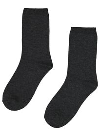 2 paires de chaussettes en laine gris gris - 1000017156 - HEMA