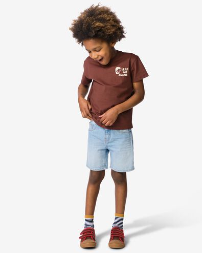 short enfant coupe droite bleu clair bleu clair - 30720304LIGHTBLUE - HEMA