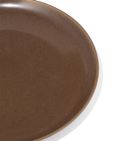 assiette ronde PUUR ⌀ 26 cm &eacute;mail r&eacute;actif brun fonc&eacute; - 9650400 - HEMA