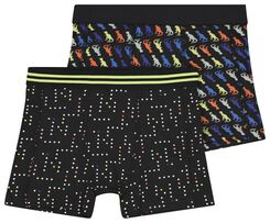 2er-Pack Kinder-Boxershorts, elastische Baumwolle bunt bunt - 1000024650 - HEMA