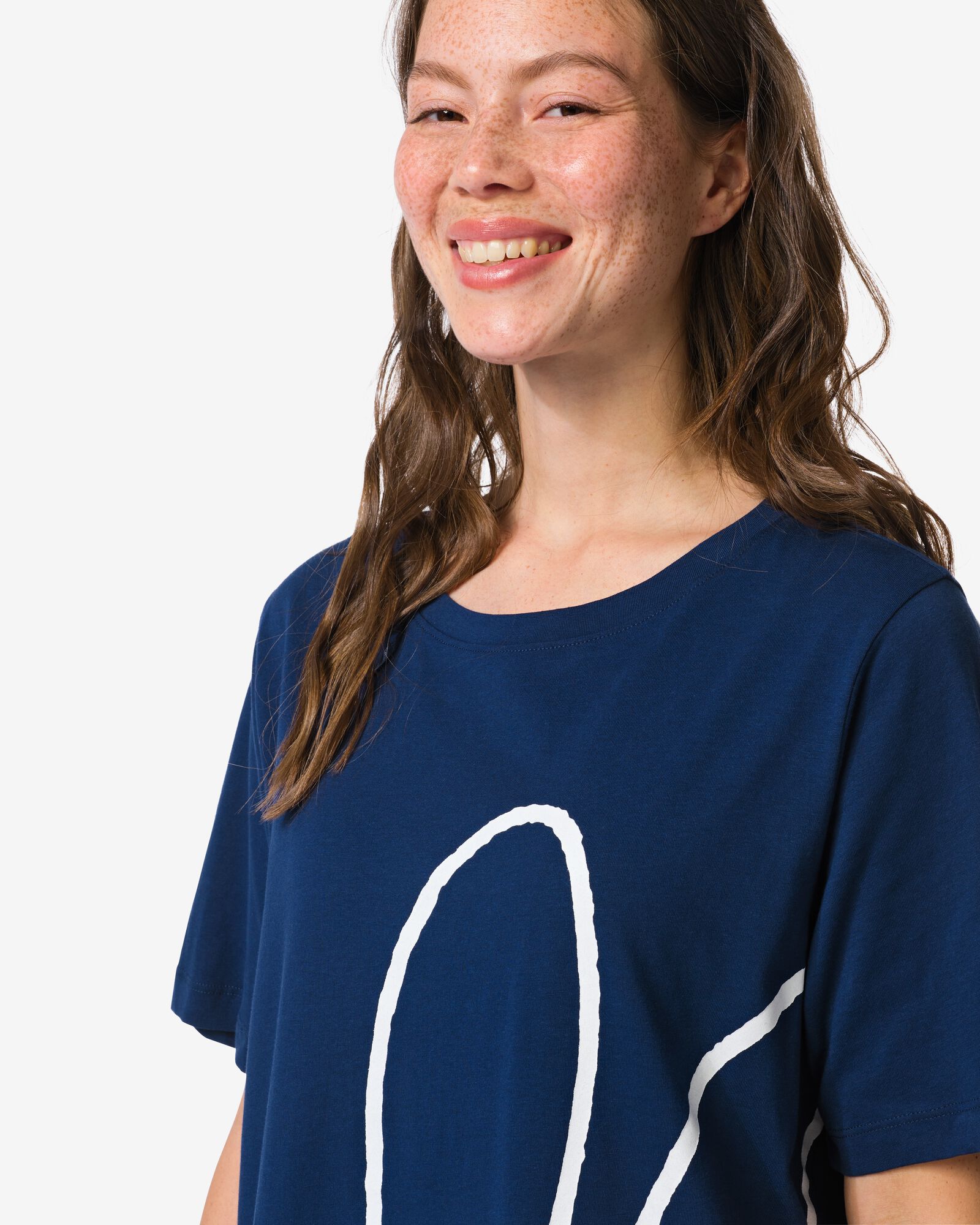 Miffy Damennachthemd aus Jersey dunkelblau dunkelblau - 23401295DARKBLUE - HEMA