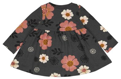 Baby-Kleid, Blumen grau - 1000024456 - HEMA