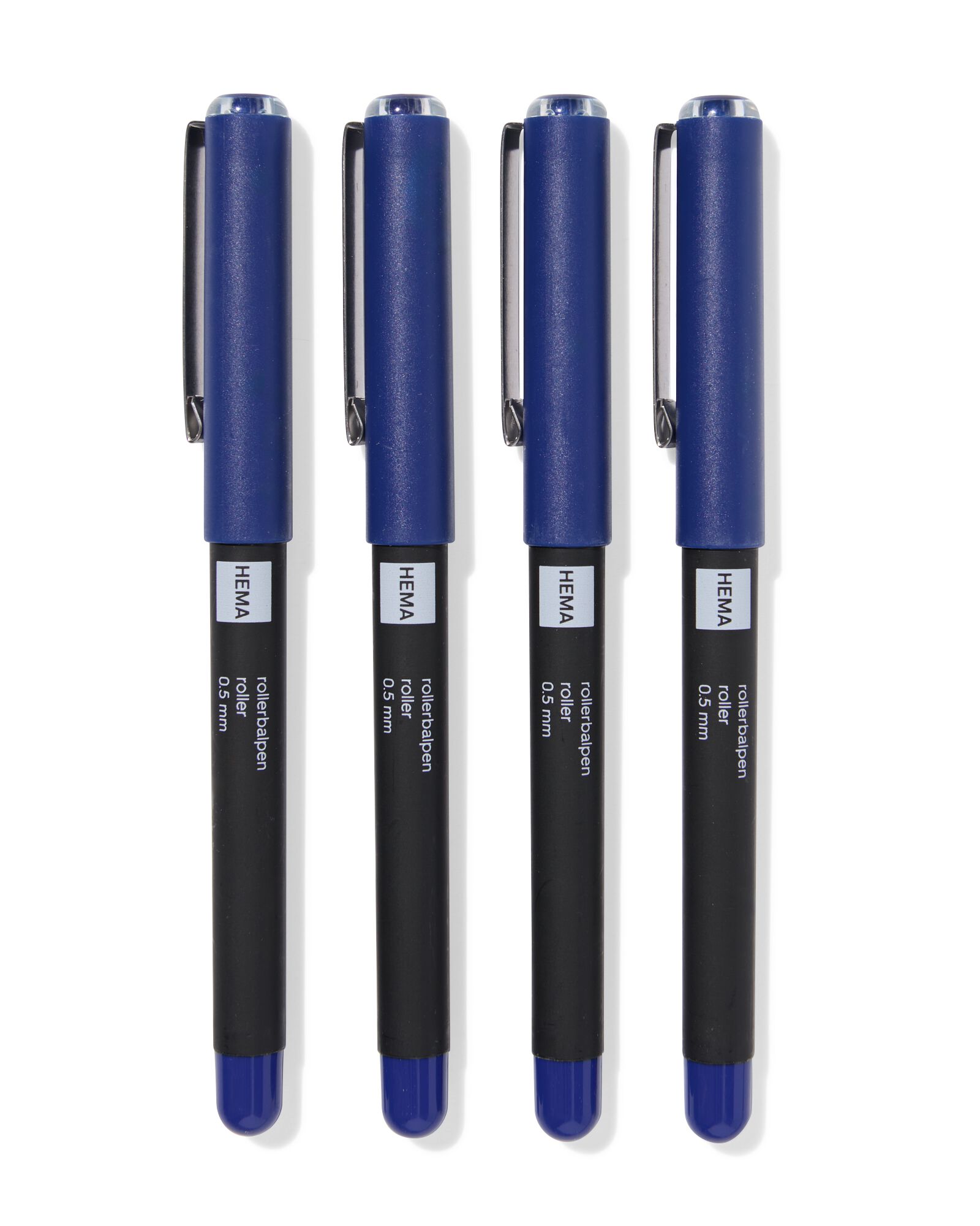 stylos &agrave; bille 0,5mm encre bleue - 4 pi&egrave;ces - 14400614 - HEMA