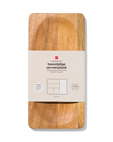 Doppelseitiges Servierbrett 34 &times; 17 cm Mangoholz  - 9650397 - HEMA