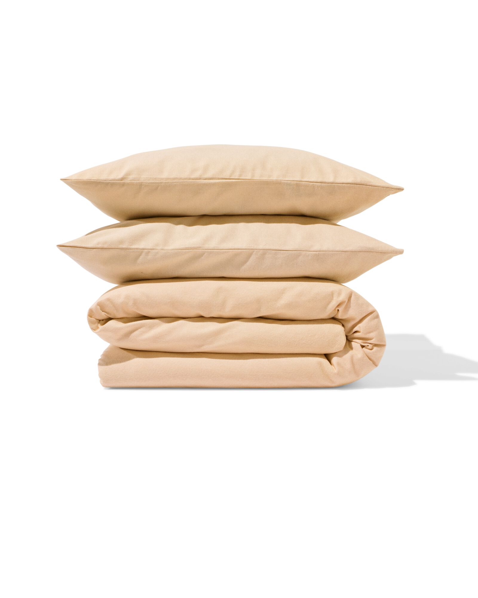 dekbedovertrek 200x200/220cm flanel strepen beige - 5700208 - HEMA