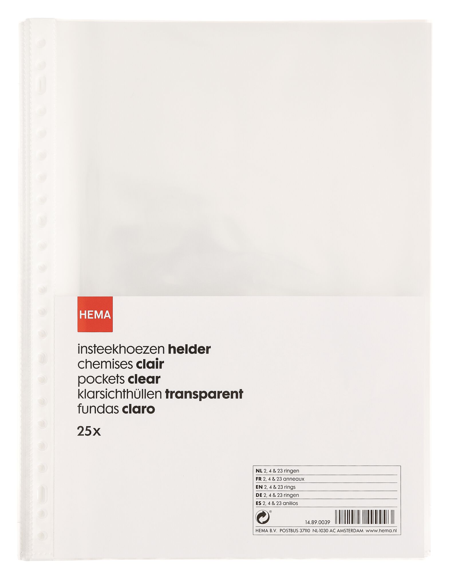 25er-Pack Klarsichth&uuml;llen - 14890039 - HEMA