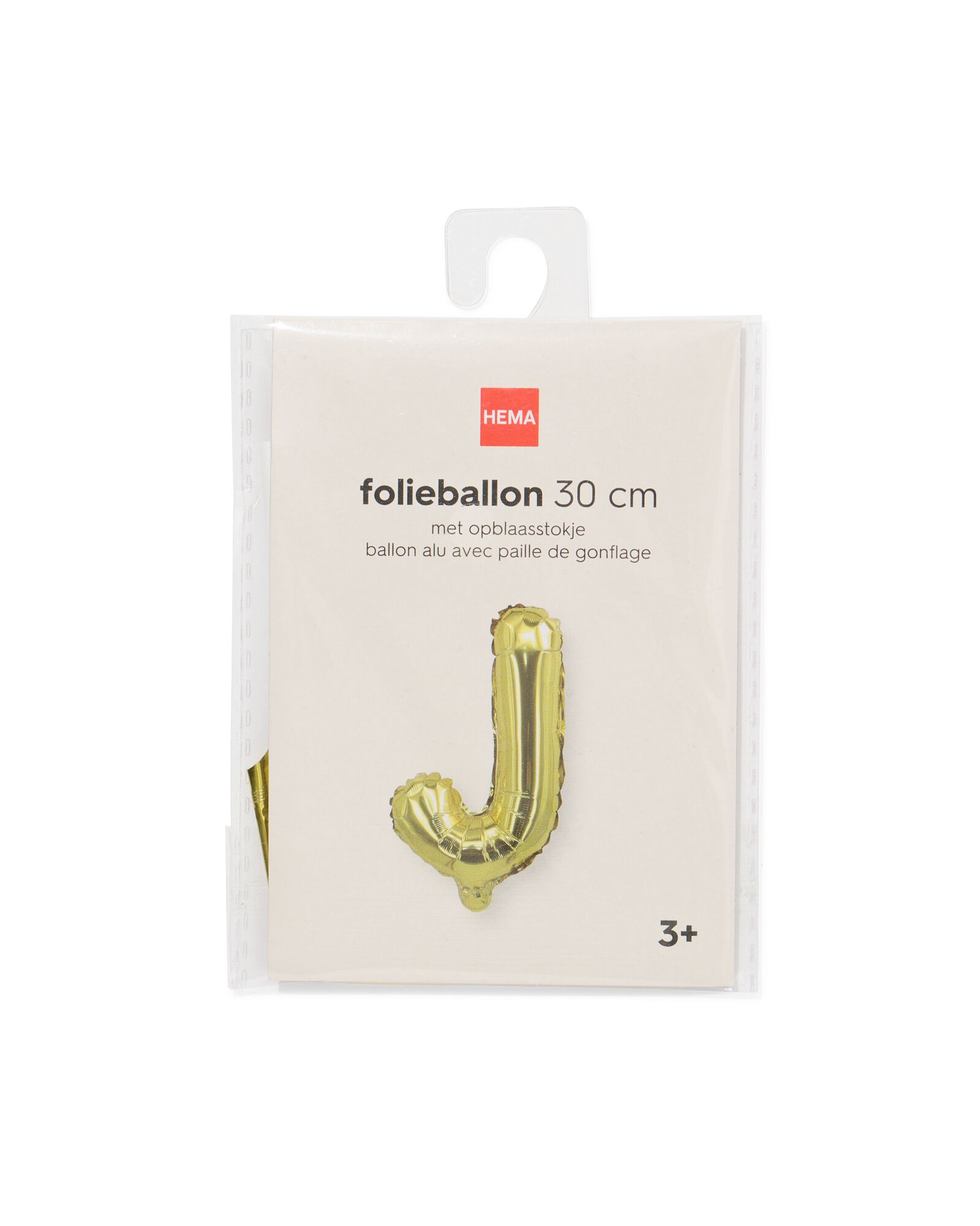 ballon aluminium lettre J 30cm dor&eacute; - 14260040 - HEMA