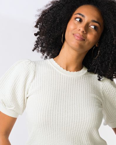 damestrui Franka structuur wit wit - 36208160WHITE - HEMA