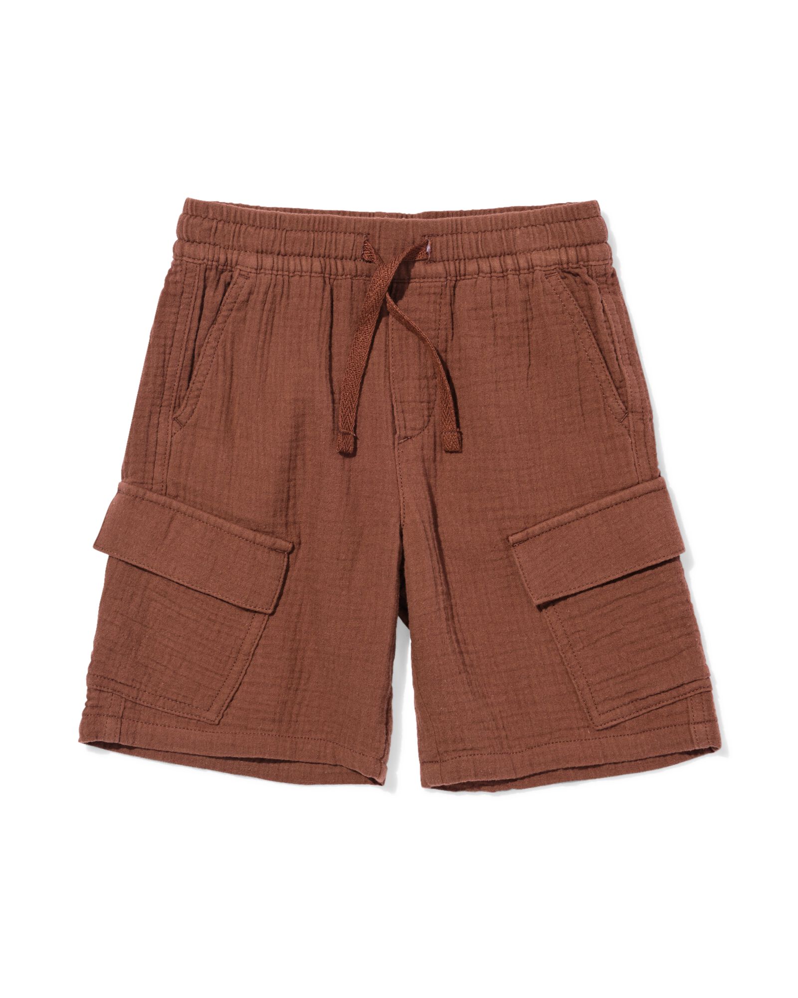 kindershort regular fit mousseline bruin bruin - 30714802BROWN - HEMA