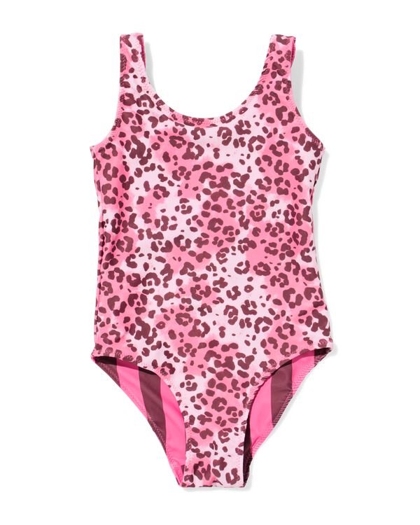 maillot de bain enfant r&eacute;versible rayures l&eacute;opard rose rose - 22260310PINK - HEMA