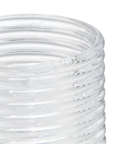 sfeerlichthouder ⌀7x8cm glas ribbel - 13326038 - HEMA