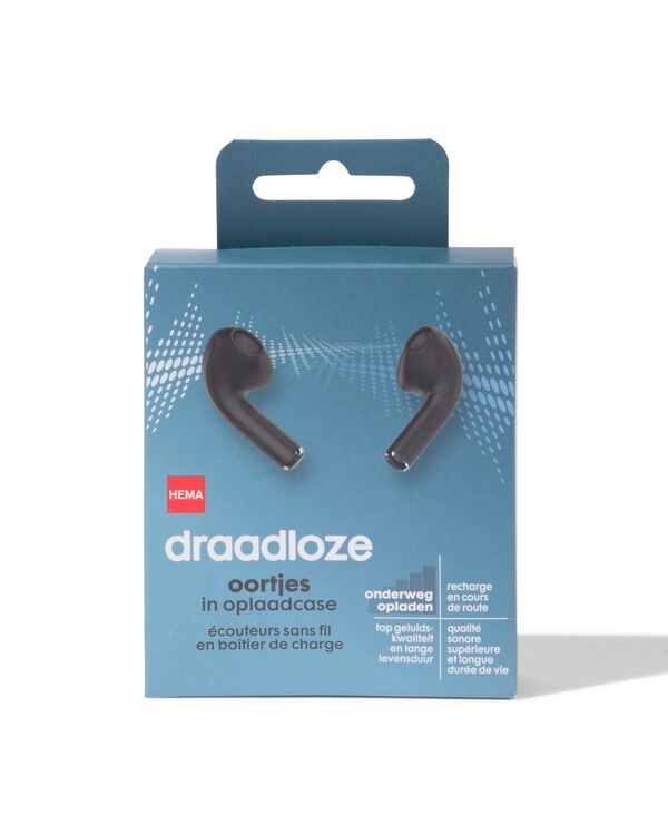 kabellose Ohrh&ouml;rer in Ladeh&uuml;lle, schwarz - 39680050 - HEMA