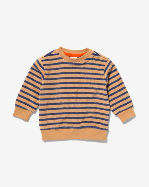 Baby-Sweatshirt, Frottee, Streifen blau - 1000029737 - HEMA