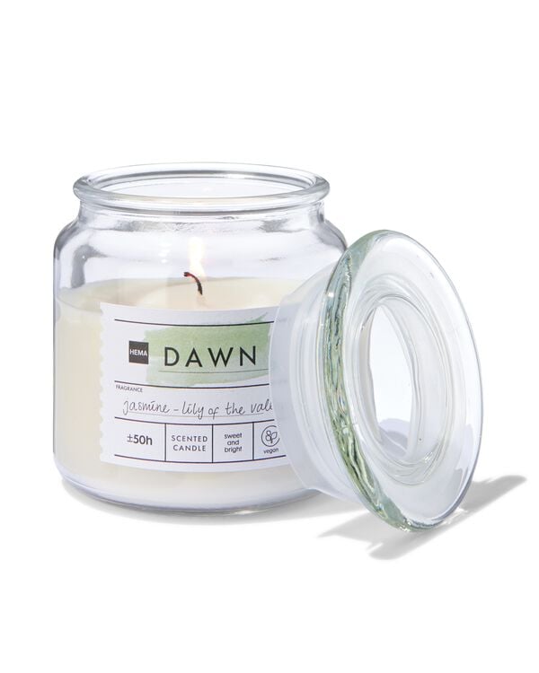bougie parfum&eacute;e dans un pot en verre &Oslash;9.5x8 dawn - 13502486 - HEMA