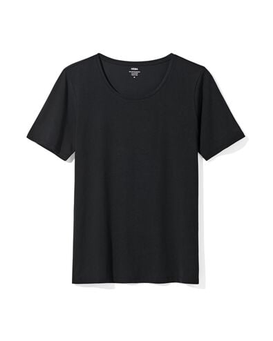 t-shirt femme noir noir - 1000005472 - HEMA