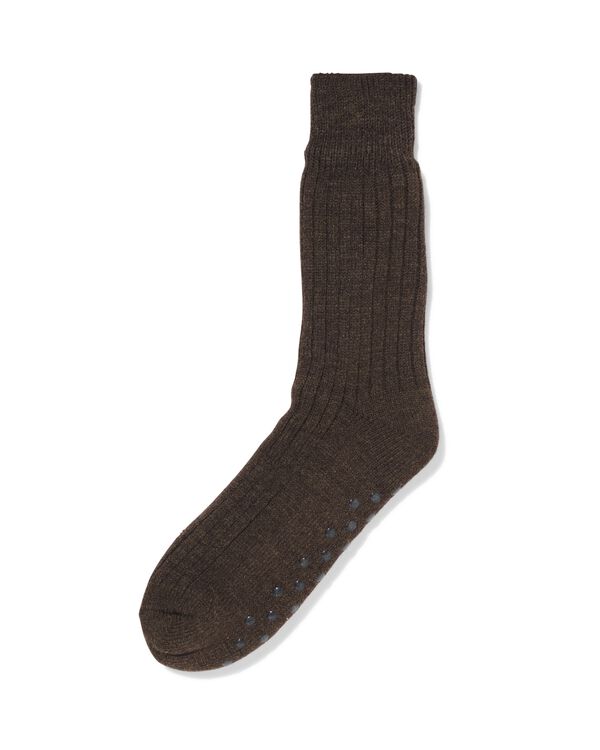chaussettes d'int&eacute;rieur homme polaire  marron fonc&eacute; marron fonc&eacute; - 4180175DARKBROWN - HEMA