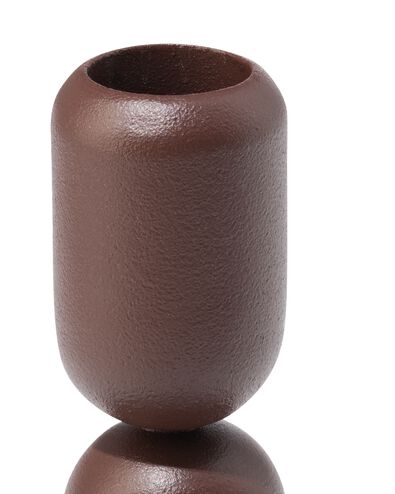kandelaar 8.4x5cm metaal laag bruin - 13325099 - HEMA